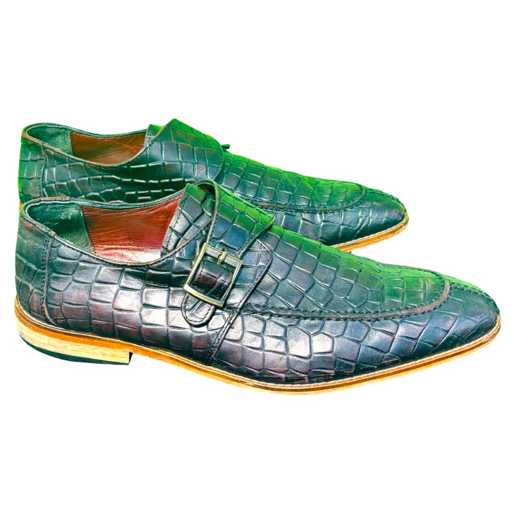 MENS ALLIGATOR PRINT SLIP ON LOAFERS